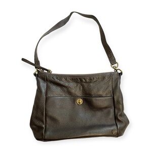 Elliott Lucca The Sak Coraline leather hobo zip shoulder bag cocoa brown